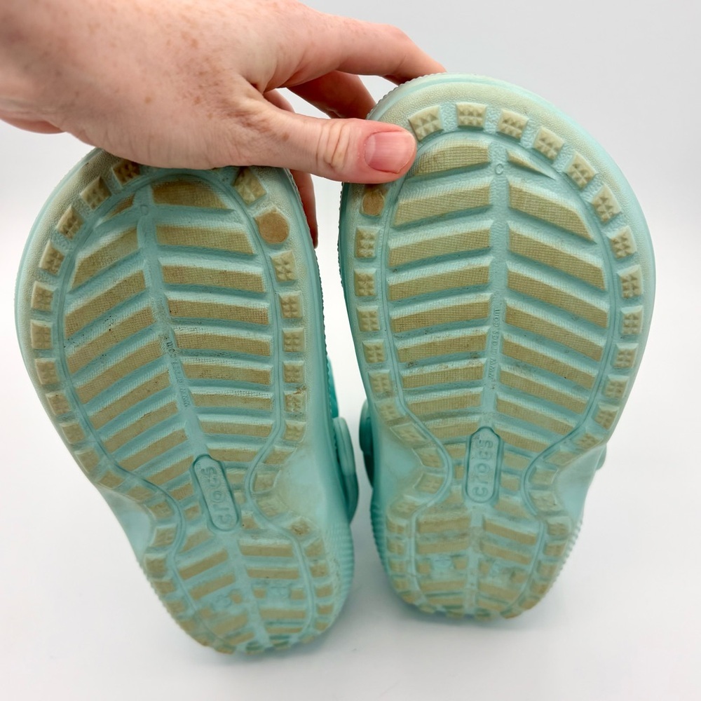 Crocs Classic Neo Puff Short Snow Boots Women’s Size 5 Pure Water Blue Fleece - Picture 7 of 7